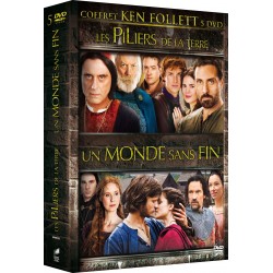 KEN FOLLETT - LES PILIERS DE LA TERRE + UN MONDE SANS FIN - 2 SERIES - 5 DVD