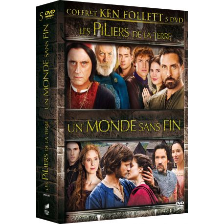 KEN FOLLETT - PILIERS DE LA TERRE (LES) + UN MONDE SANS FIN - 2 SERIES - 5 DVD