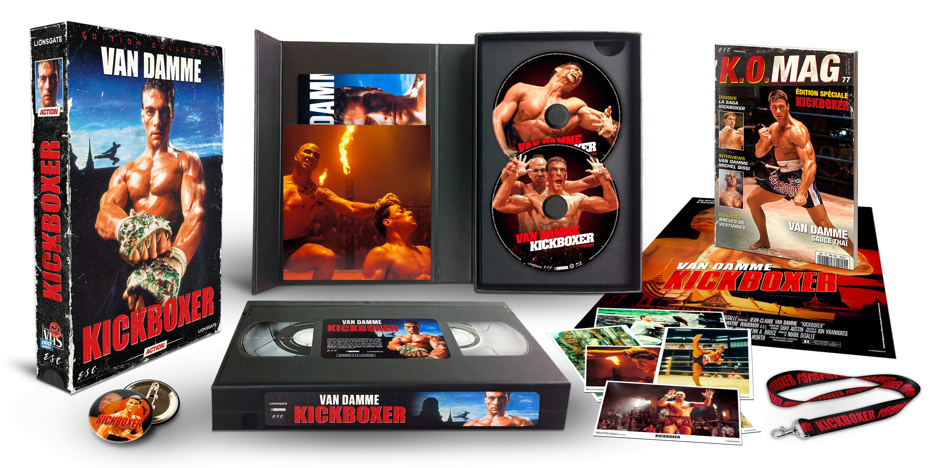 KICKBOXER - ESC VHS-BOX - COMBO DVD + BD - EDITION LIMITEE