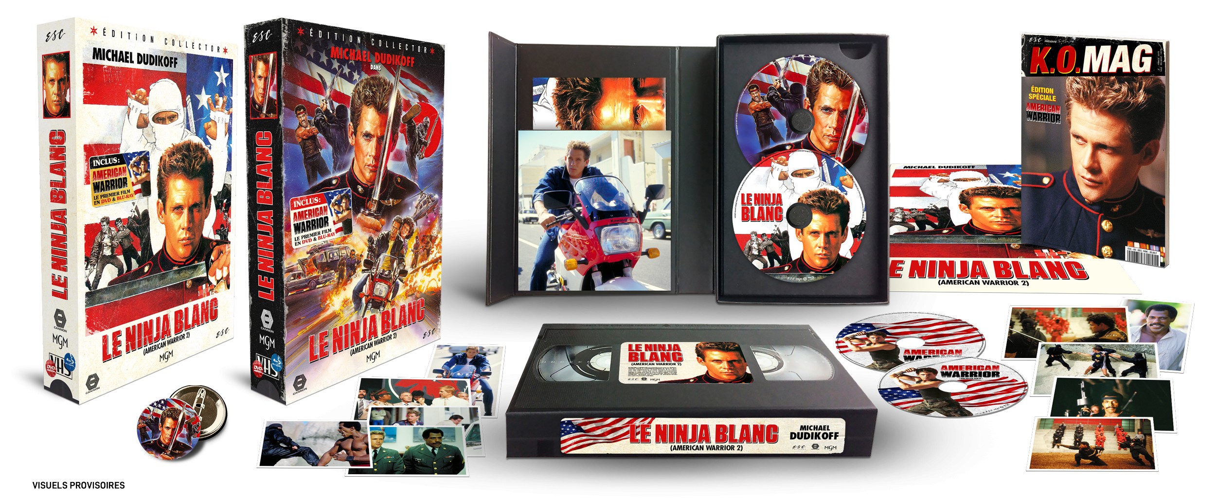 PACK LE NINJA BLANC ESC VHS BOX N°1 + ESC VHS BOX N°2 - EDITION LIMITEE