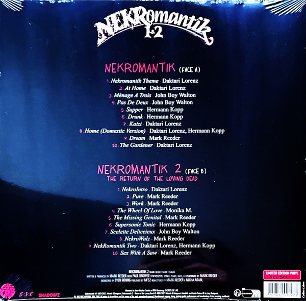 NEKROMANTIK 1 & 2 - VINYLE - EDITION LIMITEE