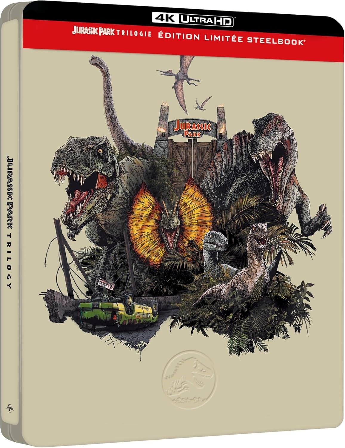 JURASSIC PARK TRILOGIE -  3 UHD 4K -  STEELBOOK - EDITION LIMITEE