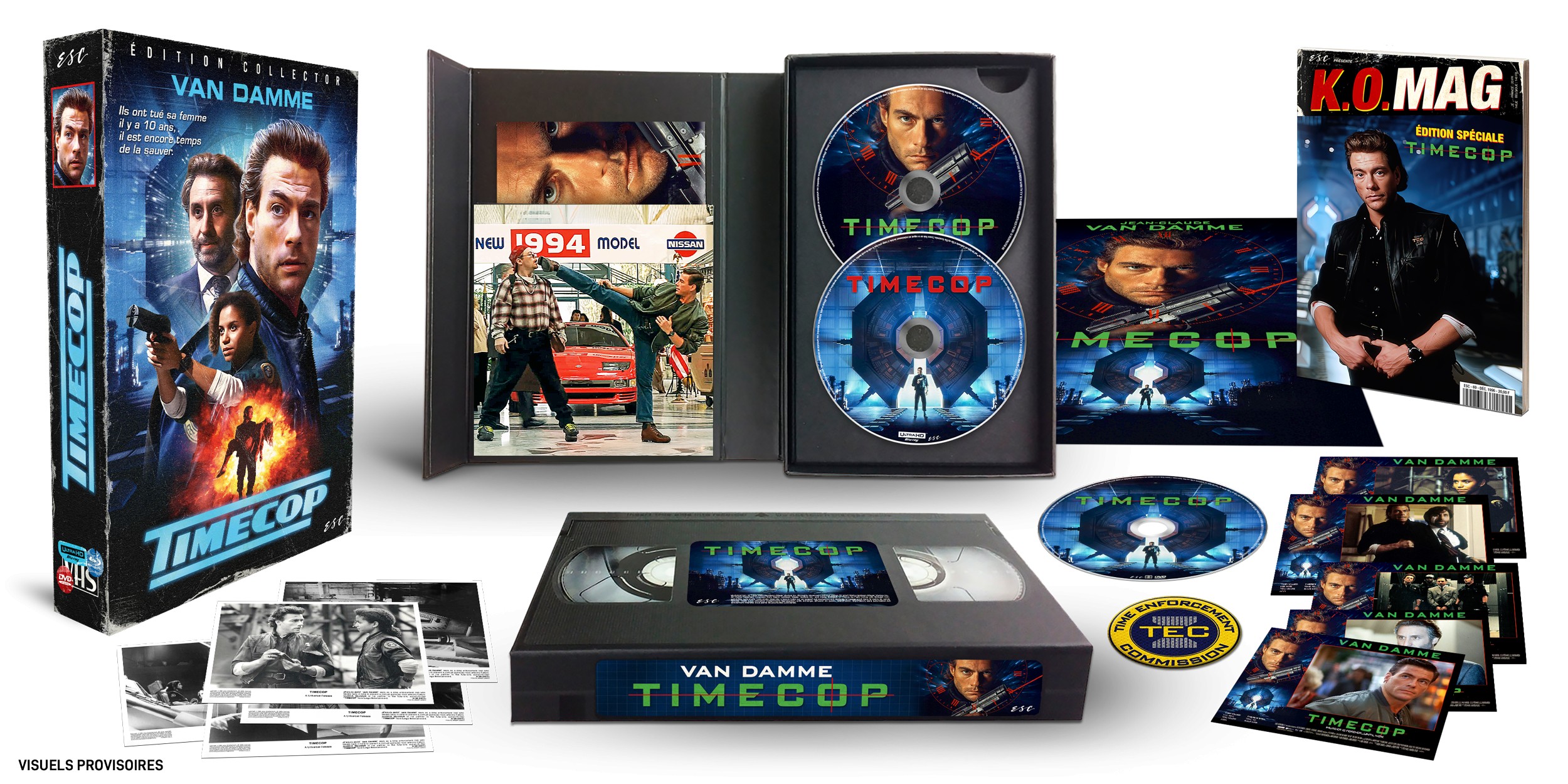 TIMECOP - COMBO UHD 4K + BD + DVD - VHS BOX ESC N°2 - ESC VHS BOX - EDITION LIMITEE