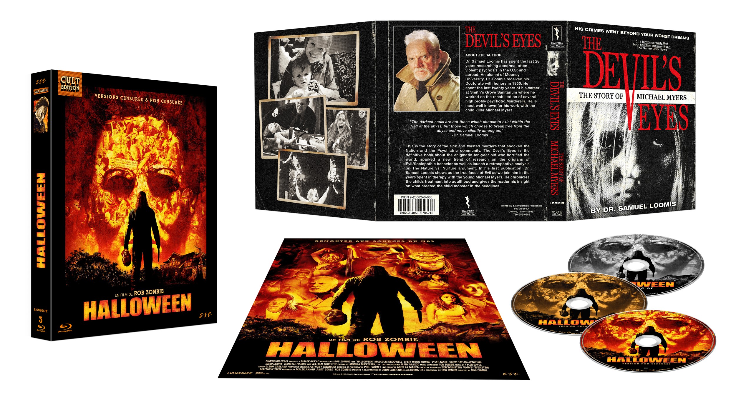 ROB ZOMBIE'S HALLOWEEN (UNRATED & RATED CUT) - CULT'EDITION - 3 BD + AFFICHE  - EDITION LIMITEE
