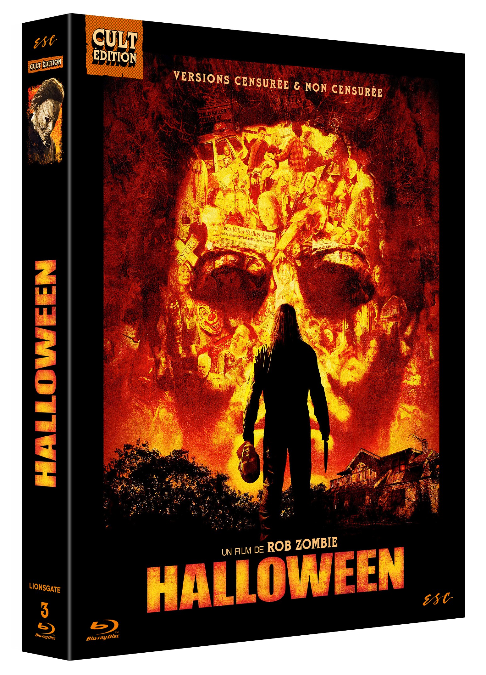 ROB ZOMBIE'S HALLOWEEN (UNRATED & RATED CUT) - CULT'EDITION - 3 BD + AFFICHE  - EDITION LIMITEE