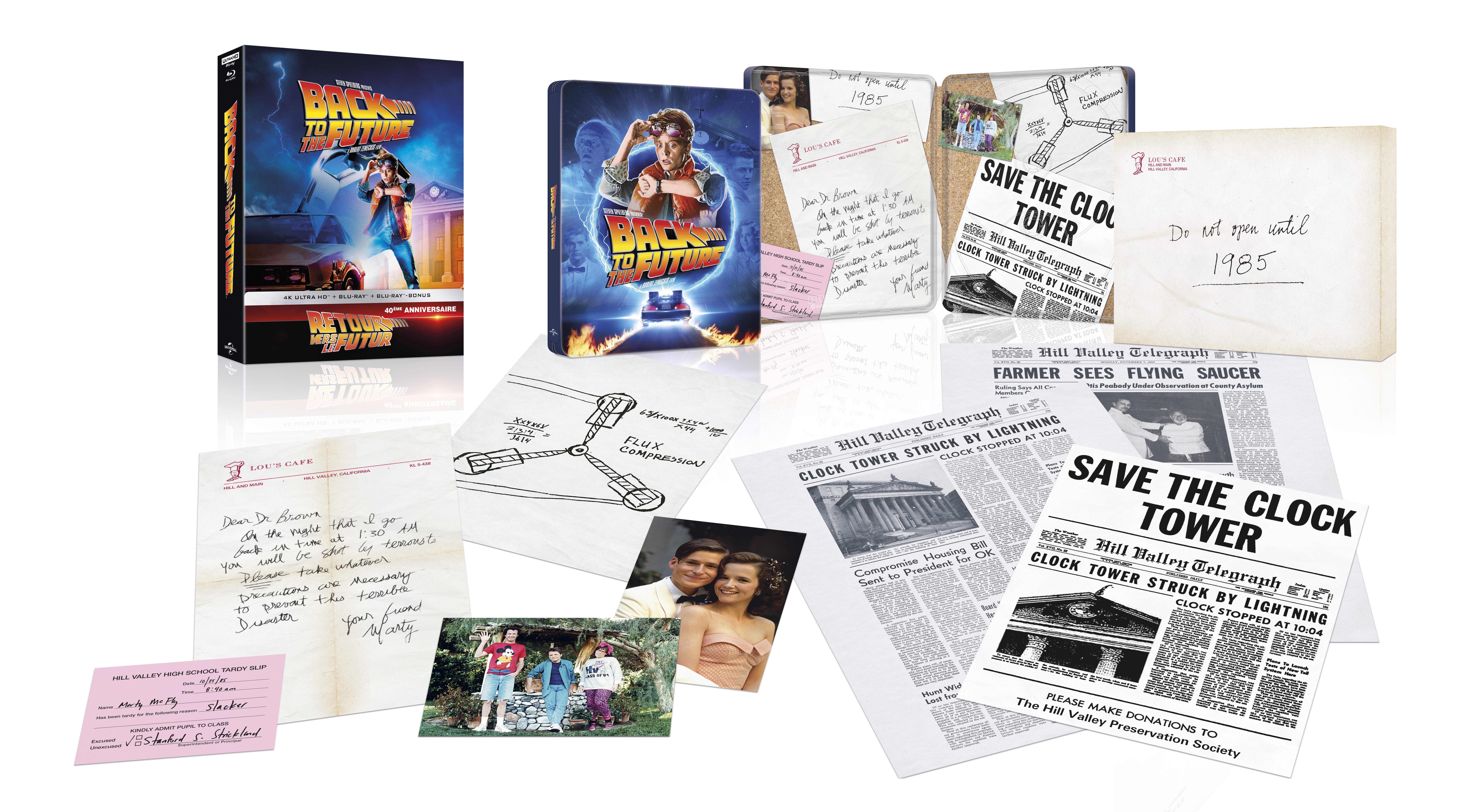 RETOUR VERS LE FUTUR - COMBO UHD 4K + 2 BD + GOODIES - STEELBOOK -  EDITION COLLECTOR LIMITEE