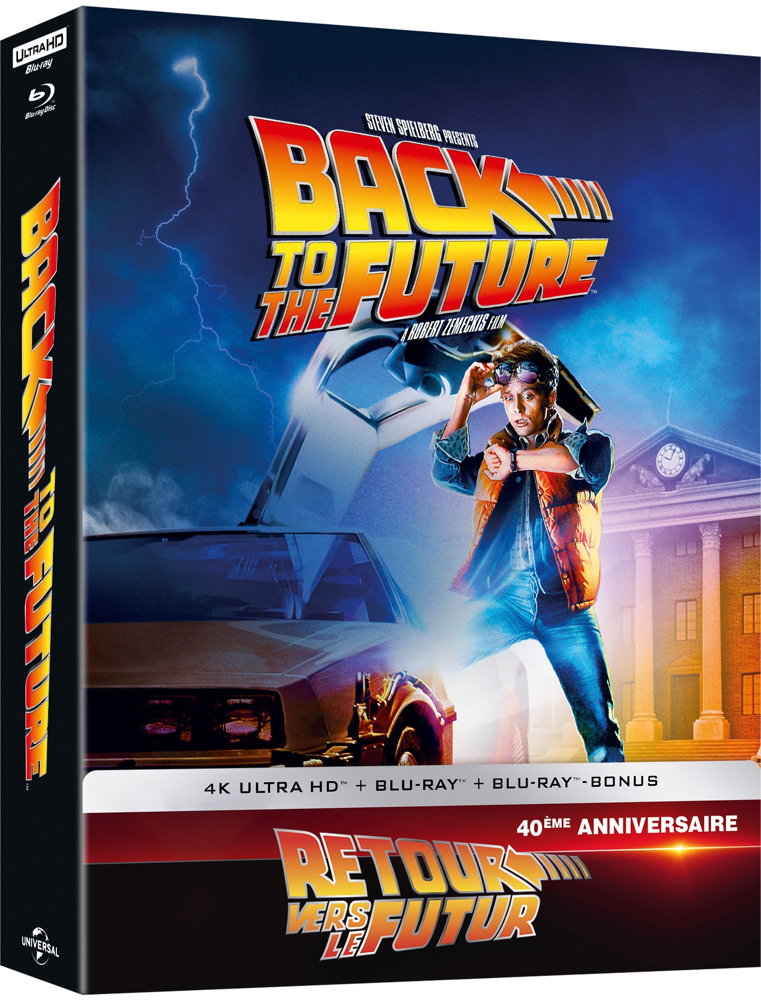 RETOUR VERS LE FUTUR - COMBO UHD 4K + 2 BD + GOODIES - STEELBOOK -  EDITION COLLECTOR LIMITEE