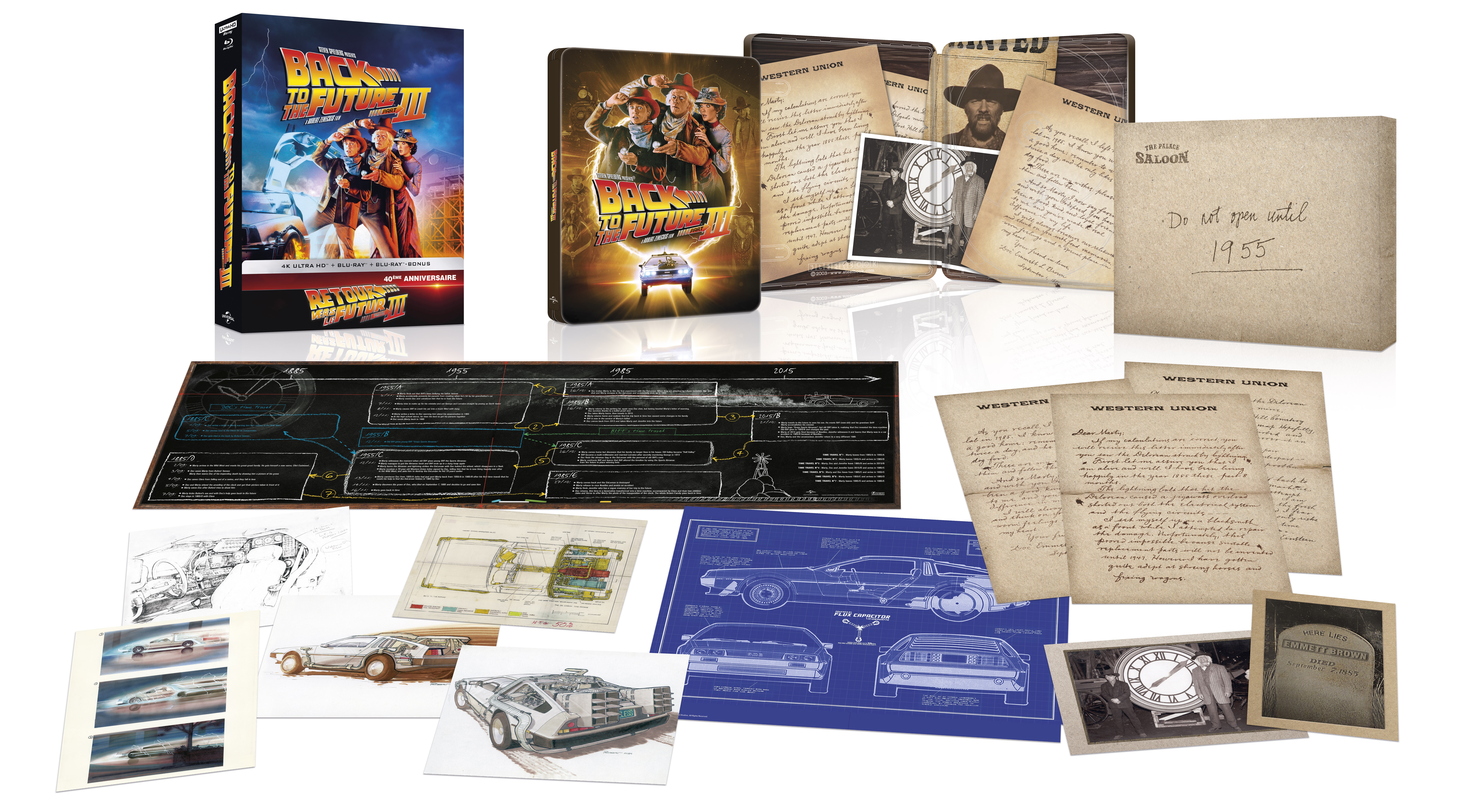RETOUR VERS LE FUTUR 3 - COMBO UHD 4K + 2 BD + GOODIES - STEELBOOK -  EDITION COLLECTOR LIMITEE