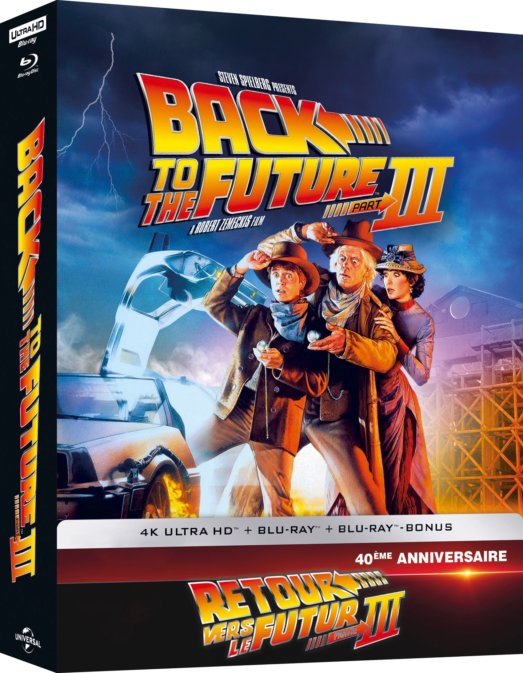 RETOUR VERS LE FUTUR 3 - COMBO UHD 4K + 2 BD + GOODIES - STEELBOOK -  EDITION COLLECTOR LIMITEE