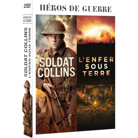 COFFRET HÉROS DE GUERRE - 2 DVD- SOLDAT COLLINS / L'ENFER SOUS TERRE
