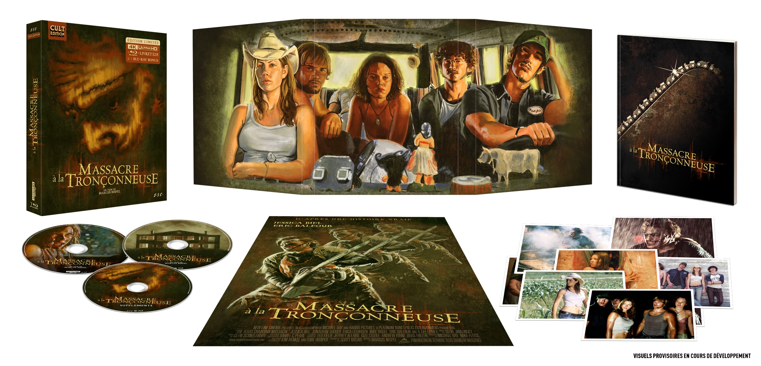 MASSACRE A LA TRONCONNEUSE (2003) - CULT'EDITION  - COMBO UHD 4K + 2 BD + LIVRET 52 PAGES + 10 PHOTOS + 1 AFFICHE
