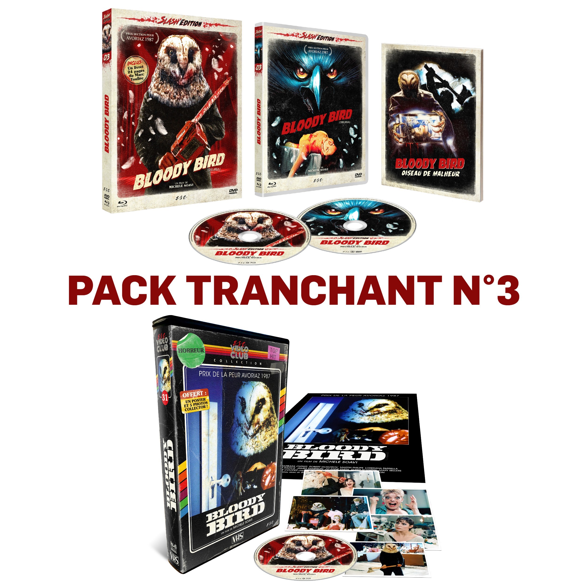 PACK TRANCHANT N°3 - Combo BLOODY BIRD + ESC VIDEO CLUB BLOODY BIRD