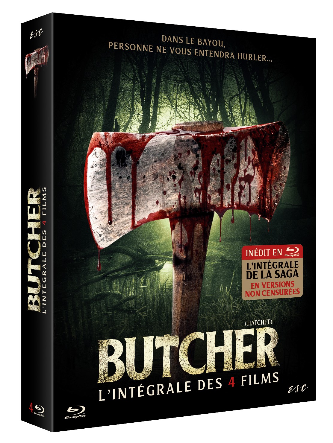 COFFRET BLU-RAY COLLECTOR BUTCHER (HATCHET) - (VERSIONS NON-CENSURÉES) - INTÉGRALE 4 FILMS - 4 BD - EDITION LIMITEE