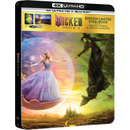 WICKED : PARTIE II - COMBO UHD 4K + BD - STEELBOOK - EDITION LIMITEE