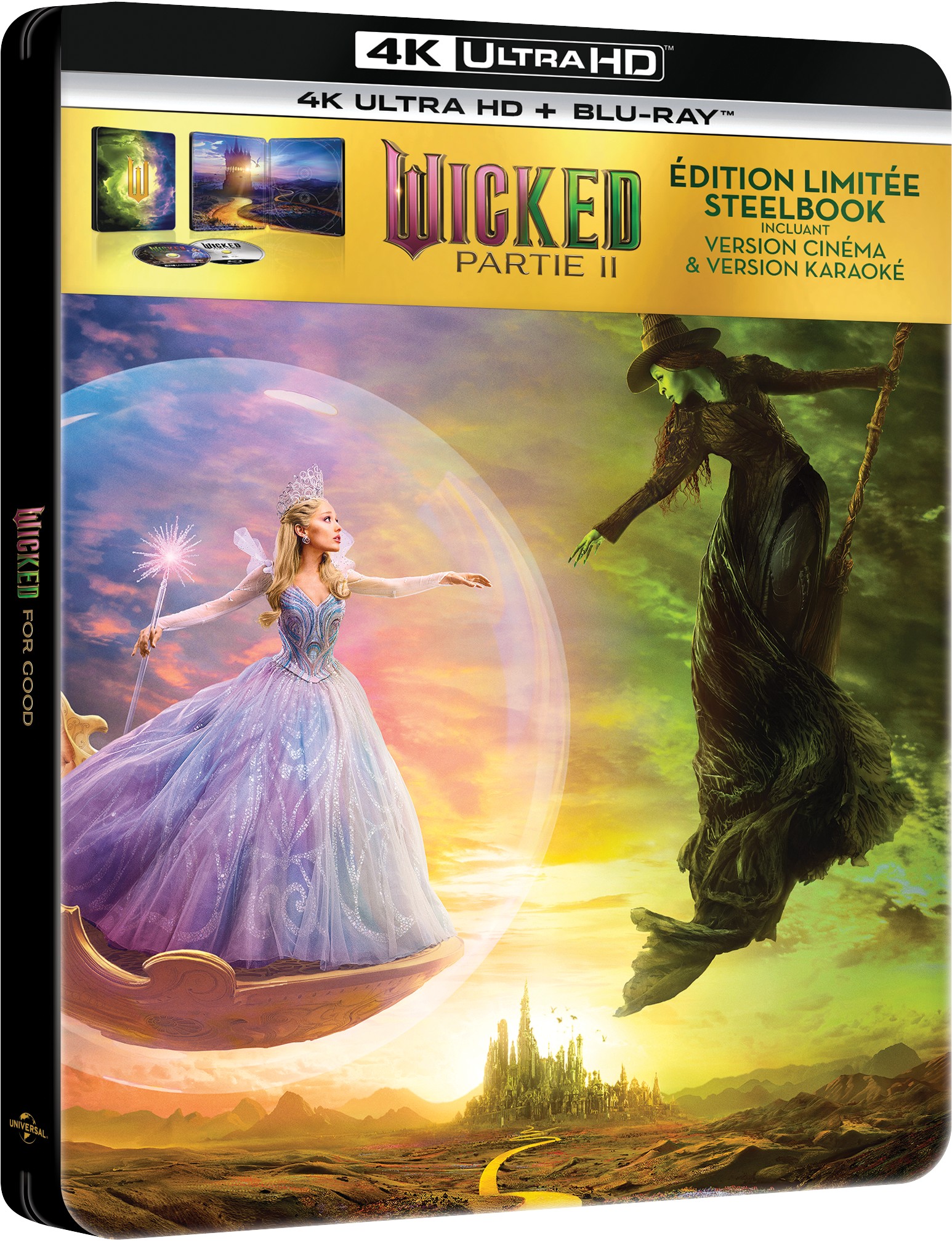 WICKED : PARTIE II - COMBO UHD 4K + BD - STEELBOOK - EDITION LIMITEE