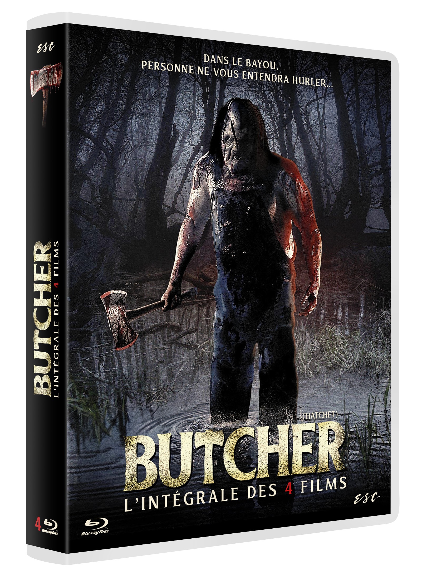 COFFRET BLU-RAY COLLECTOR BUTCHER (HATCHET) - (VERSIONS NON-CENSURÉES) - INTÉGRALE 4 FILMS - 4 BD - EDITION LIMITEE