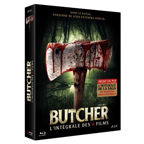 COFFRET BLU-RAY COLLECTOR BUTCHER (HATCHET) - (VERSIONS NON-CENSURÉES) - INTÉGRALE 4 FILMS - 4 BD - EDITION LIMITEE