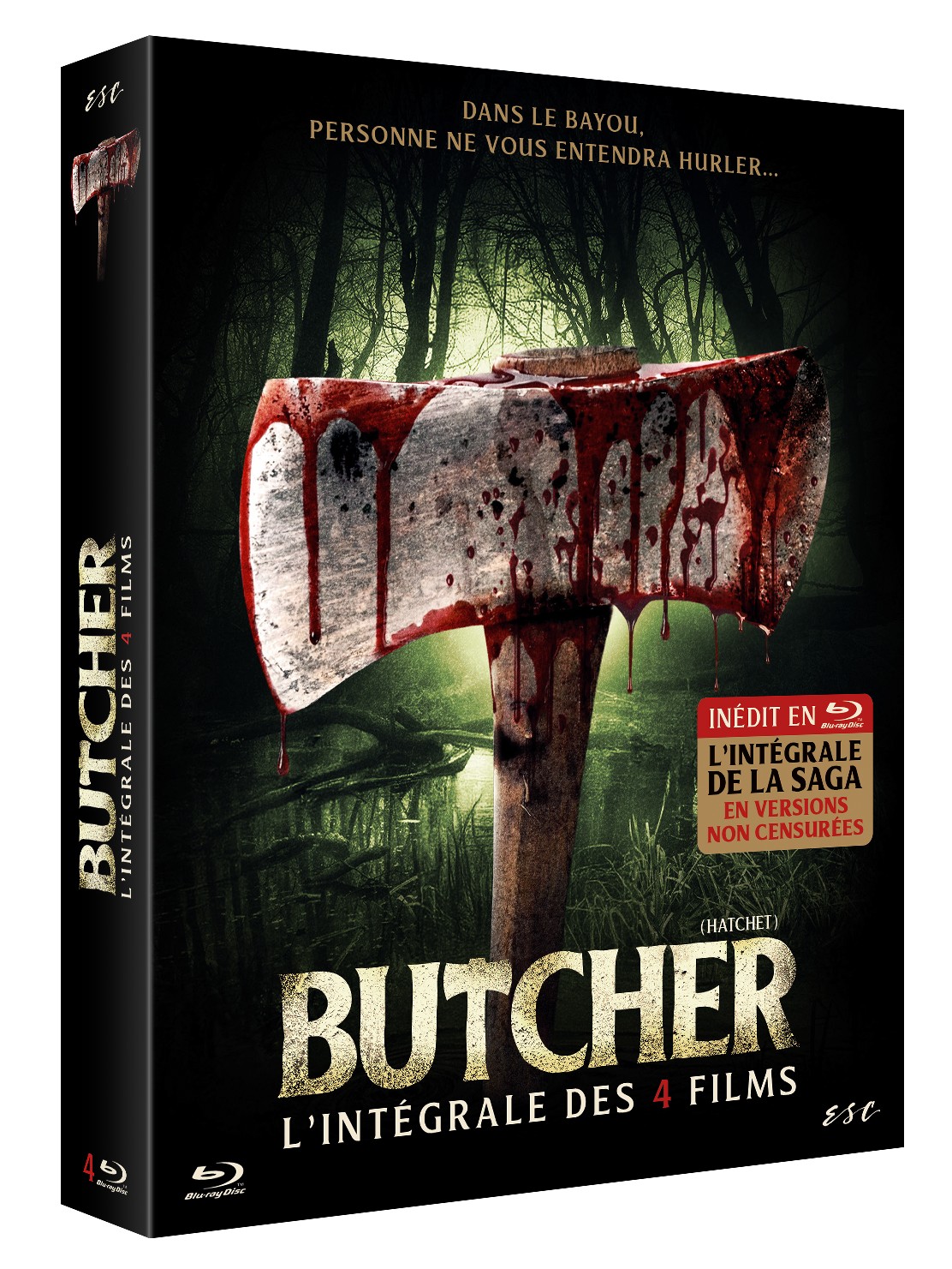 COFFRET BLU-RAY COLLECTOR BUTCHER (HATCHET) - (VERSIONS NON-CENSURÉES) - INTÉGRALE 4 FILMS - 4 BD - EDITION LIMITEE
