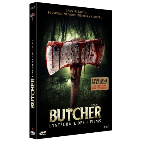 COFFRET DVD COLLECTOR BUTCHER (HATCHET) - (VERSIONS NON-CENSURÉES) - INTÉGRALE 4 FILMS - 4 DVD - EDITION LIMITEE