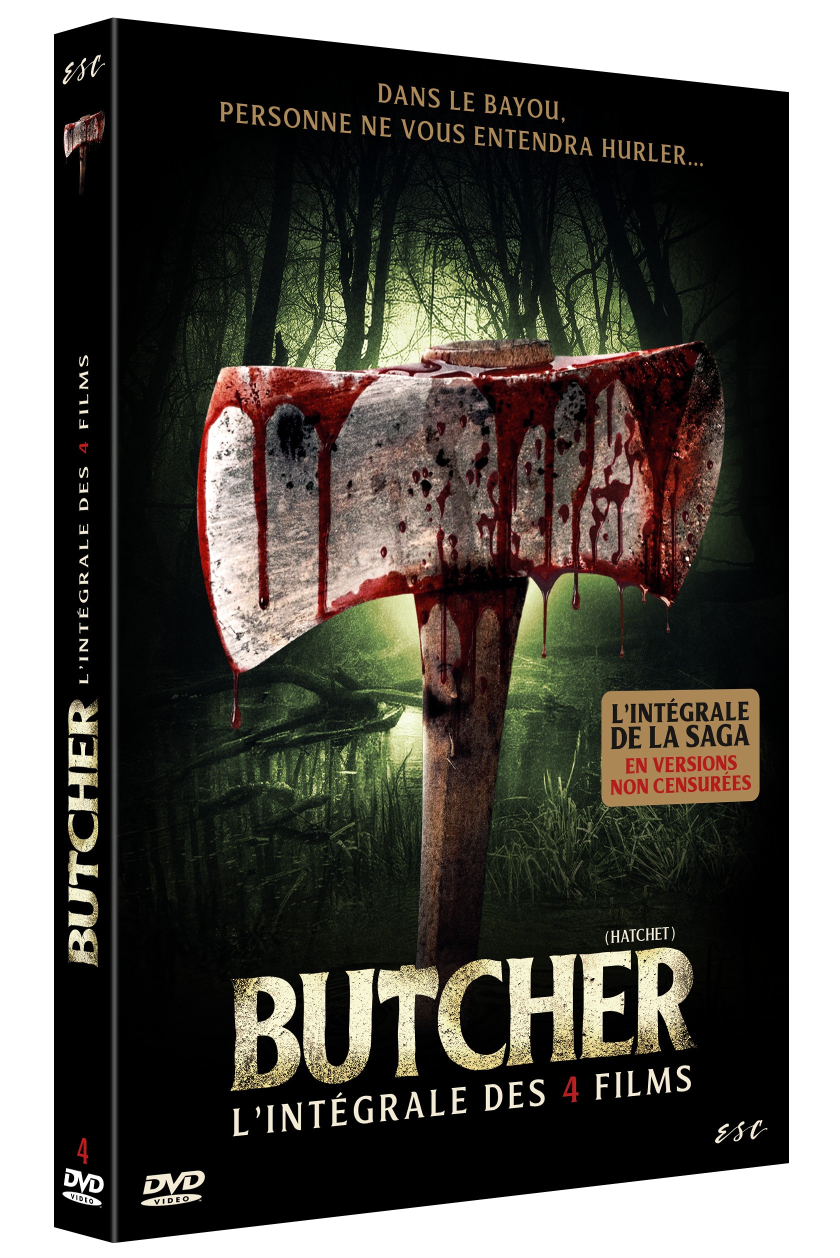 COFFRET DVD COLLECTOR BUTCHER (HATCHET) - (VERSIONS NON-CENSURÉES) - INTÉGRALE 4 FILMS - 4 DVD - EDITION LIMITEE