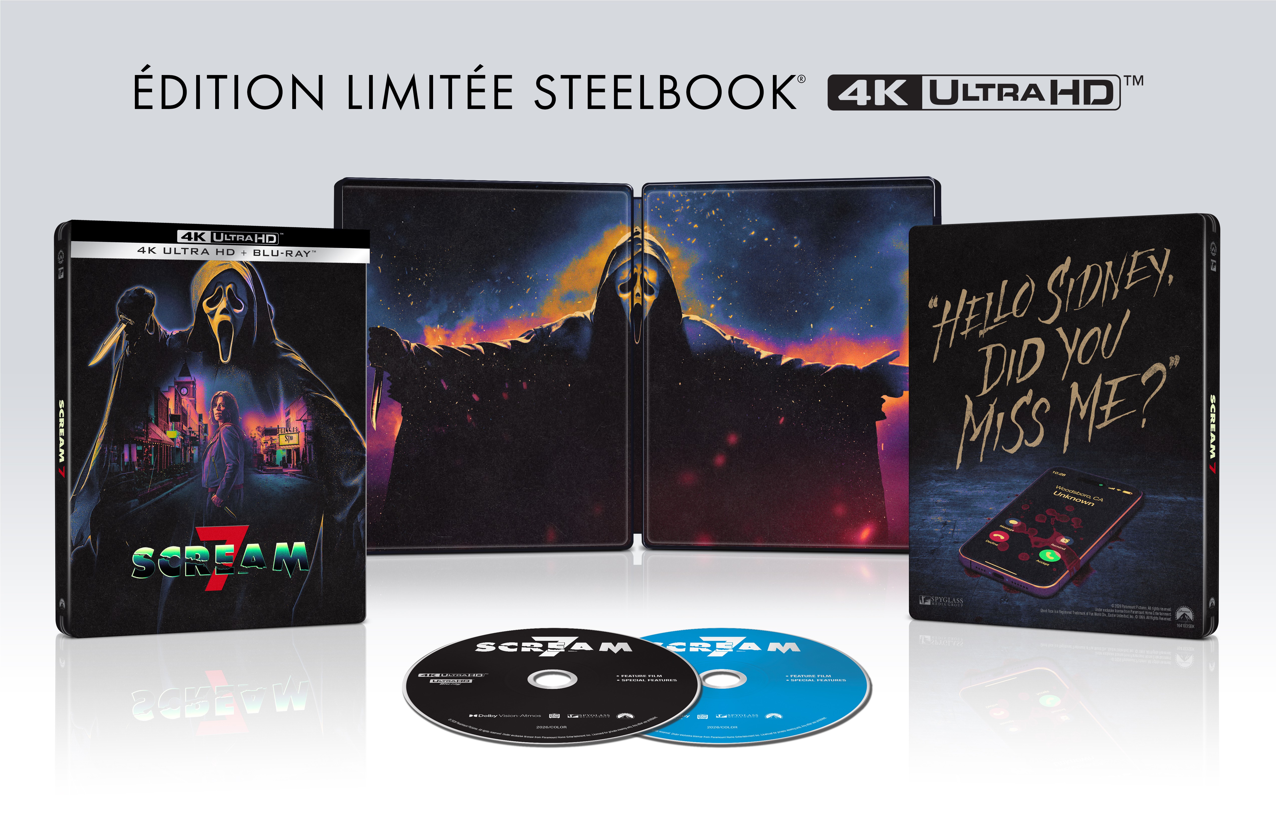 SCREAM 7 - COMBO UHD 4K + BD - STEELBOOK - ÉDITION LIMITÉE