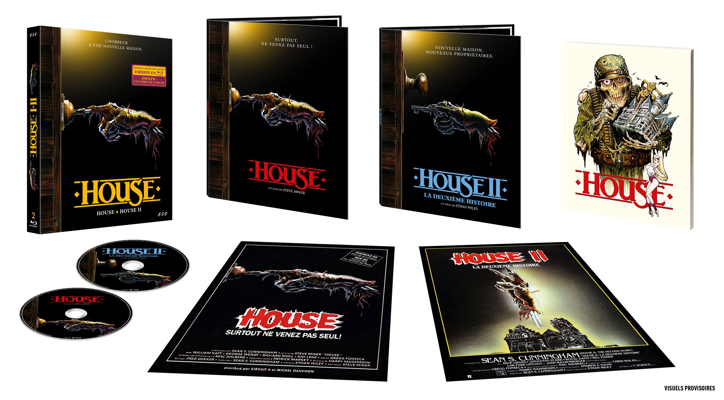 PACK HANTÉ: COLLECTOR "HOUSE 1 & 2" + 2 ESC VIDEO CLUB 37 "HOUSE" + 38 "HOUSE 2"