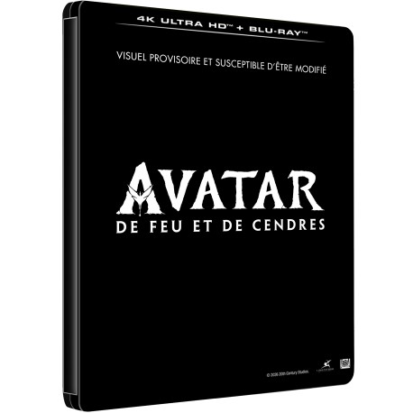 AVATAR : DE FEU ET DE CENDRES - COMBO UHD 4K + BD + BD BONUS - STEELBOOK - ÉDITION LIMITÉE