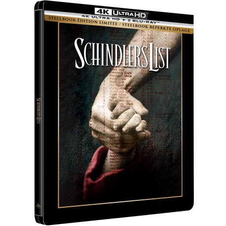 LA LISTE DE SCHINDLER - COMBO UHD 4K + 2 BD - STEELBOOK - ÉDITION LIMITÉE