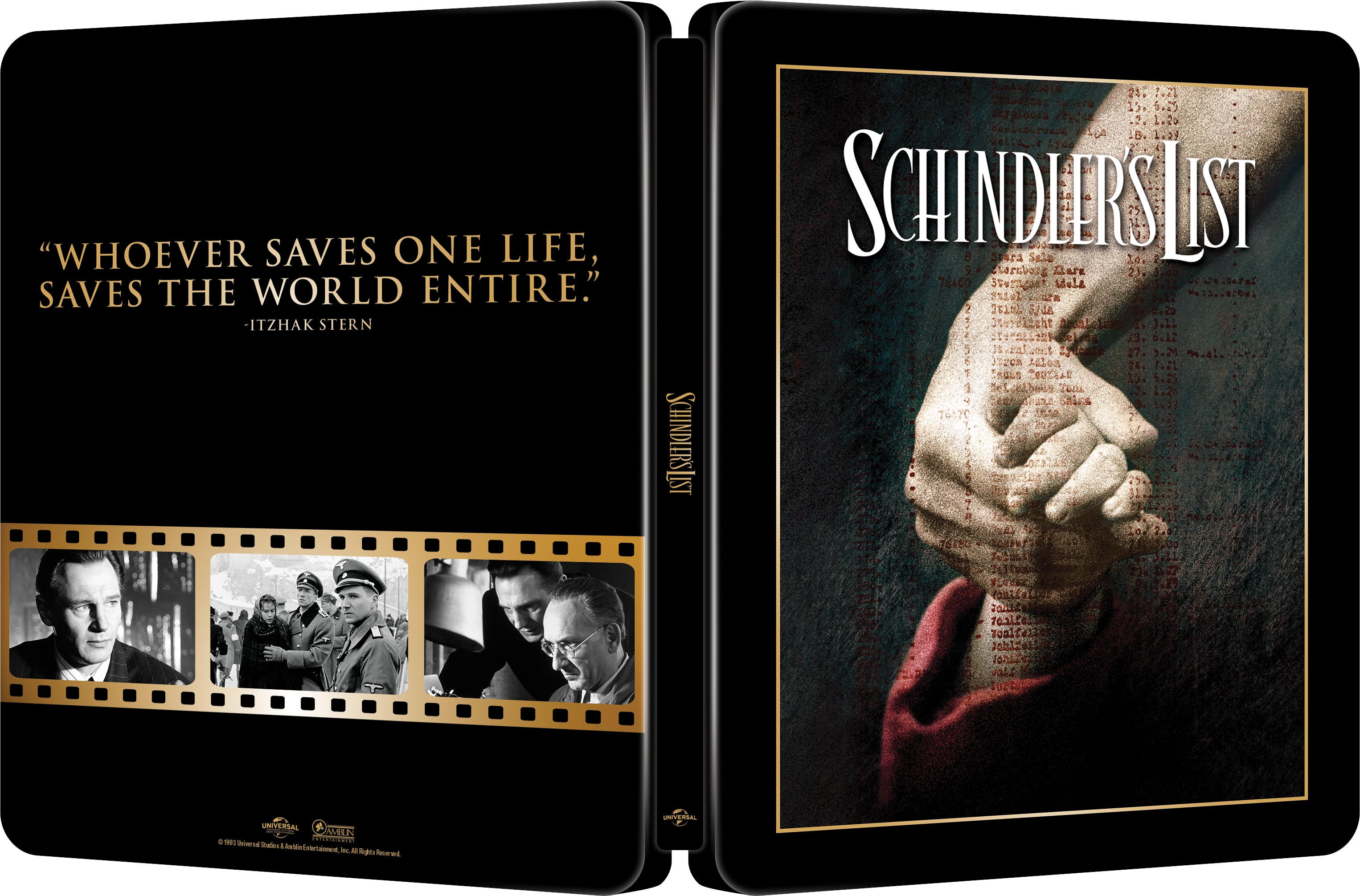 LA LISTE DE SCHINDLER - COMBO UHD 4K + 2 BD - STEELBOOK - ÉDITION LIMITÉE