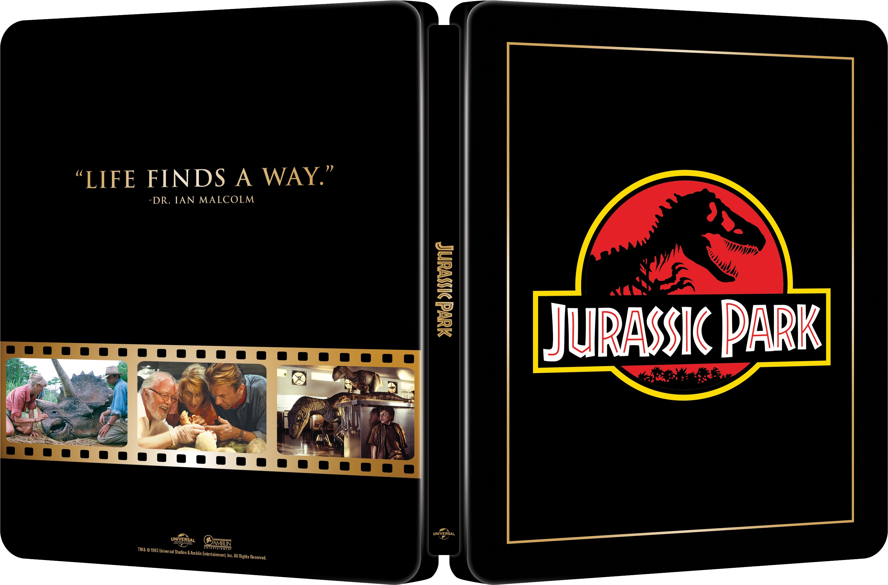 JURASSIC PARK (1993) - COMBO UHD 4K + BD - STEELBOOK - ÉDITION LIMITÉE