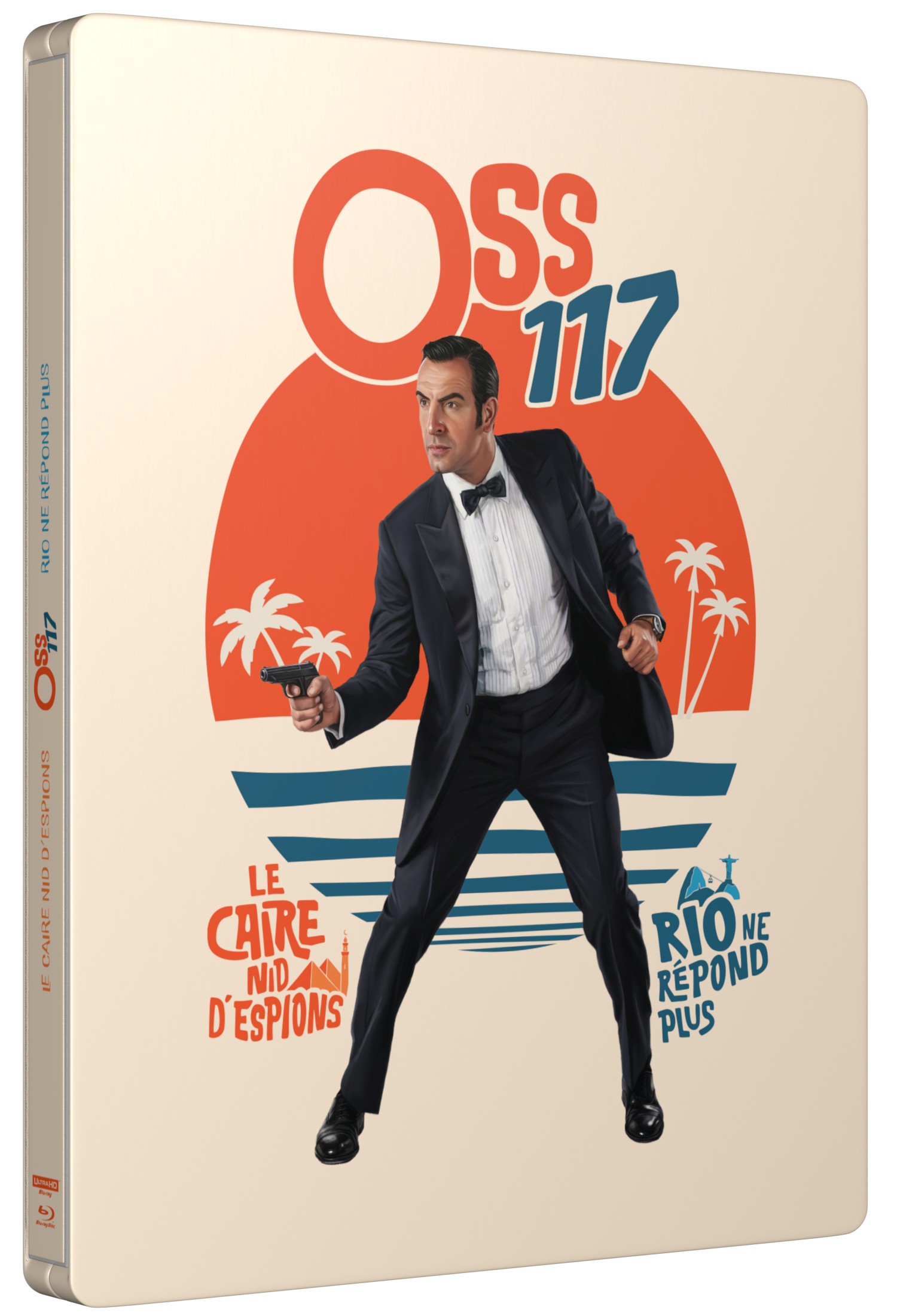 COFFRET OSS 117 : LE CAIRE, NID D'ESPIONS & RIO NE RÉPOND PLUS - COMBO 2 UHD 4K + 2 BD + BD BONUS - STEELBOOK - ÉDITION LIMITÉE